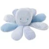 Nattou Peluche Activité Poulpe, Avec Hochet, Compagnon Dès La Naissance, 20 Cm, Bleu, Art. N° 879729