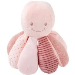 Nattou Peluche Activité Poulpe, Avec Hochet, Compagnon Dès La Naissance, 20 Cm, Rose, Art. N° 879736
