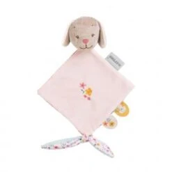 Nattou Mini Doudou Plat Chien Lali, Iris Et Lali, 30 X 20 X 5 Cm, Beige/Rose