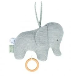 Nattou Tembo Petite Peluche Musicale Tricot - Gris