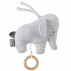 Nattou Mini Peluche Musicale Matelassée Éléphant, Tembo, 23 X 17 X 8 Cm, Gris