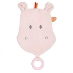 Nattou Doudou Hippopotame Susie + Anneau De Dentition En Silicone 30 Cm - Rose