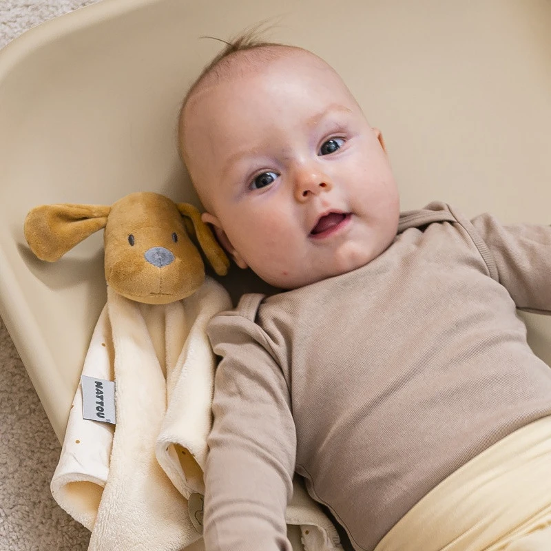 Doudou Chien En Flannelle Vanille NATTOU Charlie 4 Doudou Chien En Flannelle Vanille NATTOU Charlie – Image 2