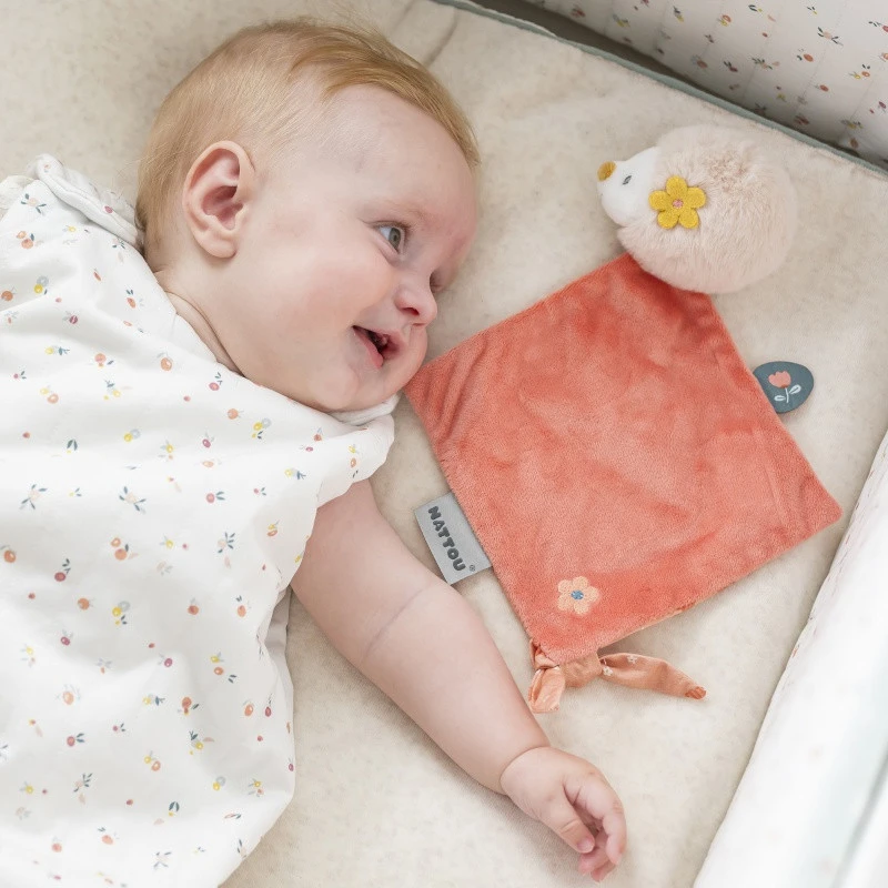 Mini Doudou Hérisson Zoé NATTOU Mila, Lana Et Zoë 4 Mini Doudou Hérisson Zoé NATTOU Mila, Lana Et Zoë – Image 2