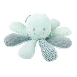 NATTOU Peluche Bébé Pieuvre Activités Verte