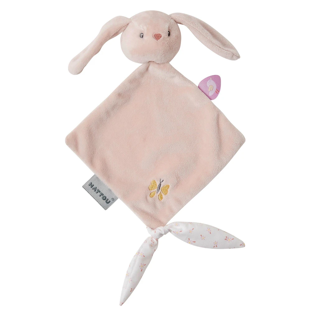 NATTOU Mini Doudou Plat Pomme Le Lapin 3 NATTOU Mini Doudou Plat Pomme Le Lapin