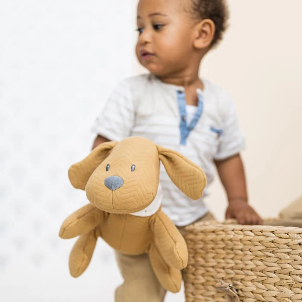 NATTOU Peluche 28 Cm Charlie Le Chien Jacquard Caramel 7 NATTOU Peluche 28 Cm Charlie Le Chien Jacquard Caramel – Image 5